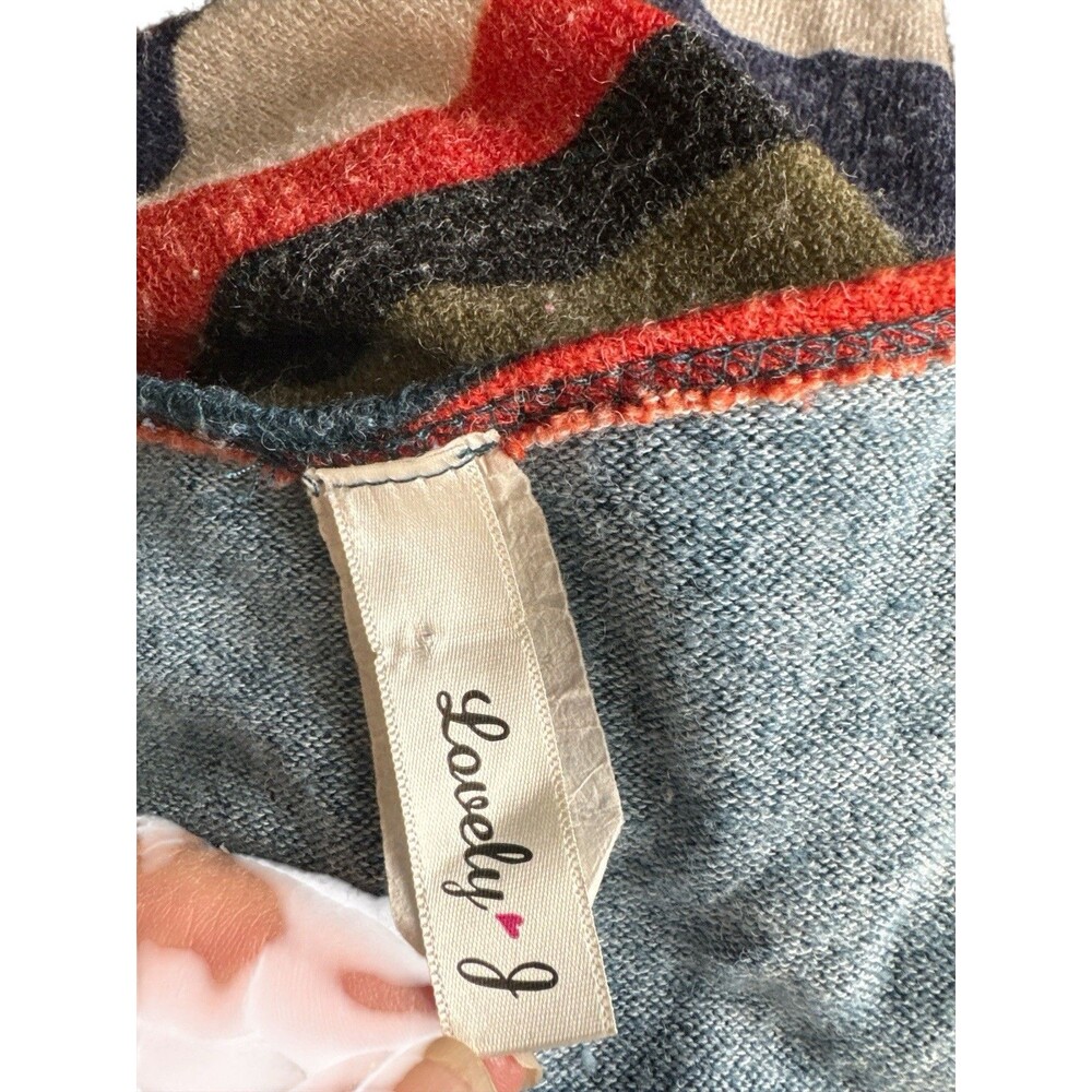 Lovely J Southwest Striped Open Cardigan Jacket Women’s Sz L - Picture 5 of 5